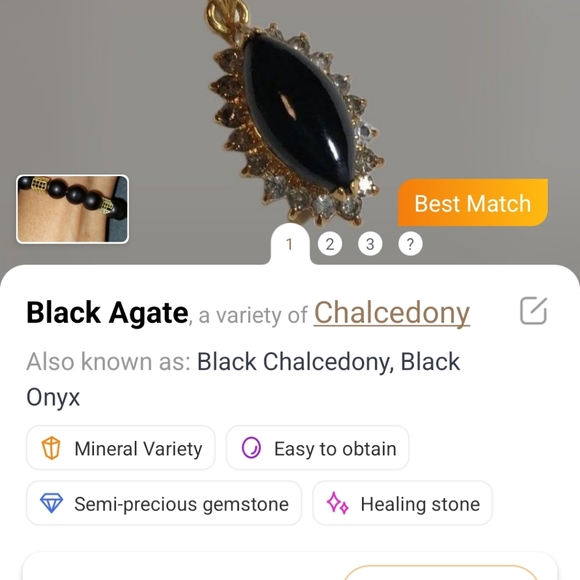 Black Agate For Grounding & Protection Crystal Bracelet - Picture 4 of 4